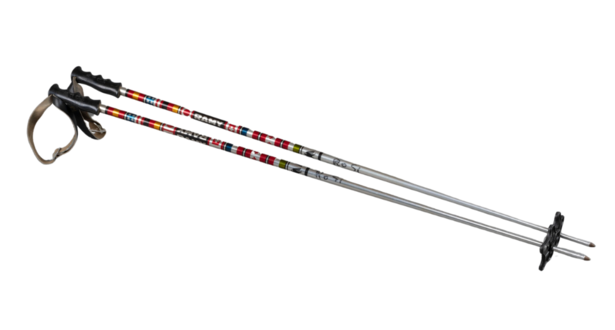 Skistöcke von Rosi Mittermaier bei den Olympischen Spielen 1976 in Innsbruck