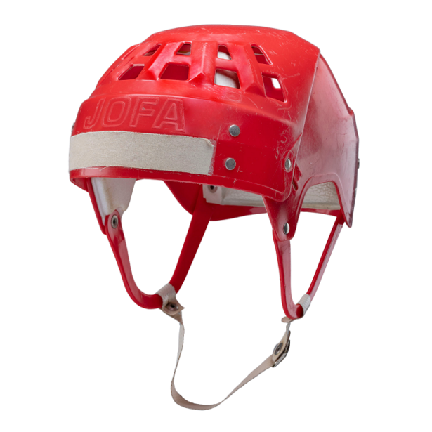 Helm von Alois Schloder, dem Kapitän der deutschen olympischen Eishockey-Nationalmannschaft 1976