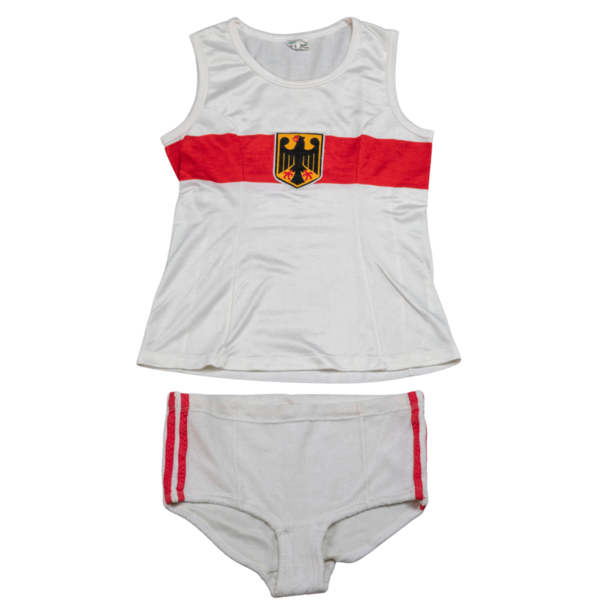 Wettkampfkleidung von Edith Eckbauer bei den XXI. Olympischen Sommerspielen 1976 in Montreal 