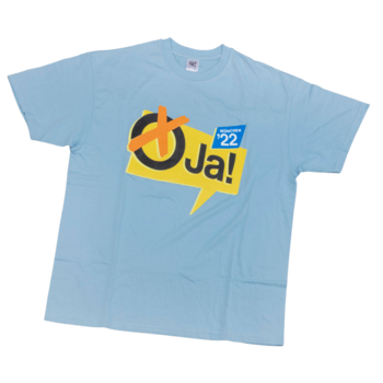 T-Shirt der Olympia-Bewerbungskampagne „München ‘22 Ja!“, 2013, Heinz Mohr, Mittenwald