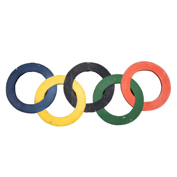 Olympische Ringe von den IV. Olympischen Winterspielen in Garmisch-Partenkirchen, um 1936, Markt Garmisch-Partenkirchen
