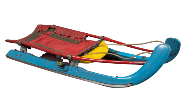 Josef Fendts Schlitten von den Olympischen Spielen 1976