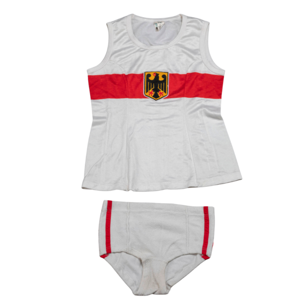 Wettkampfkleidung von Thea Einöder/Straube bei den XXI. Olympischen Sommerspielen 1976 in Montreal 