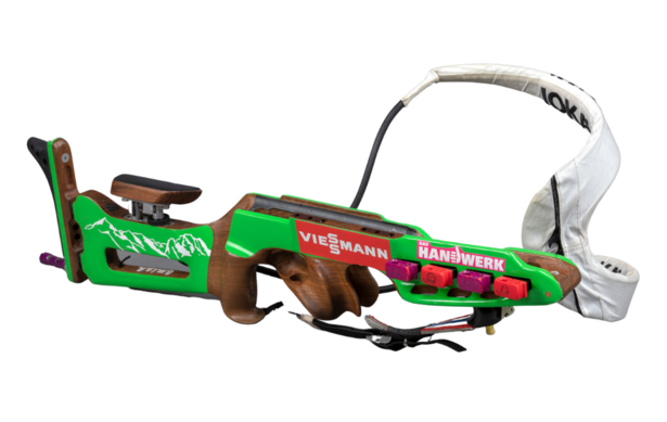 Laura Dahlmeiers Biathlonwaffe (ohne Lauf) von den Olympischen Winterspielen 2018 in Pyeongchang, 2018
