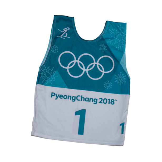 Laura Dahlmeiers Wettkampfleibchen von den Olympischen Winterspielen 2018 in Pyeongchang, 2018