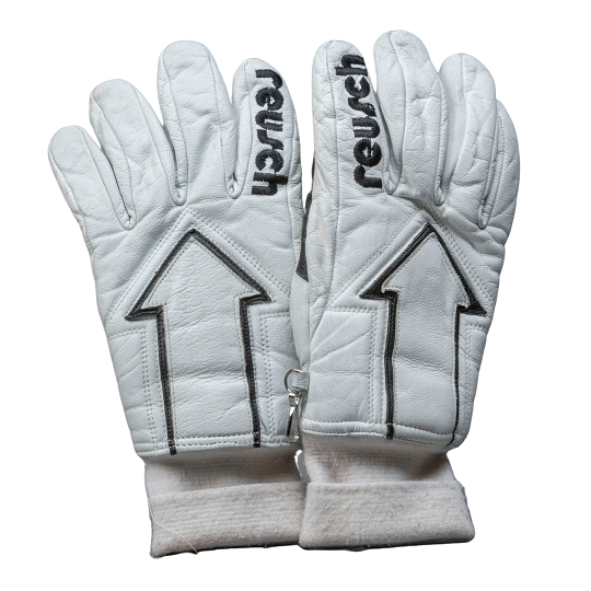 Handschuhe von Markus Wasmeier vom Olympiasieg im Super-G 1994 in Lillehammer